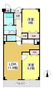 サンプラザ出口【3階】の間取り