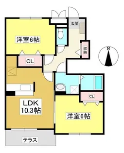 スイートベリー【1階】の間取り