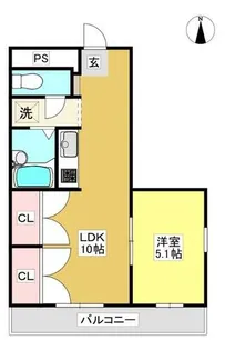 ルミナス南【101号室】の間取り