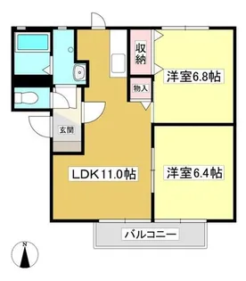 フローラルヒルズD【2階】の間取り