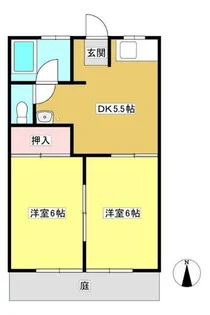 コーポオリンピア【103号室】の間取り