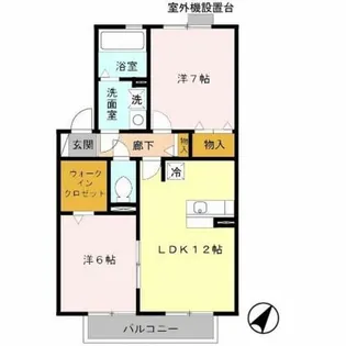 ルミエール南生駒 Ⅲ【2階】の間取り