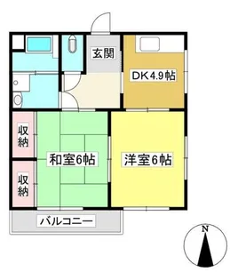 荒子ハウス【N2号室】の間取り