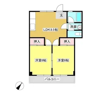 メゾン末広【302号室】の間取り