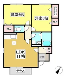 フルールA棟【1階】の間取り
