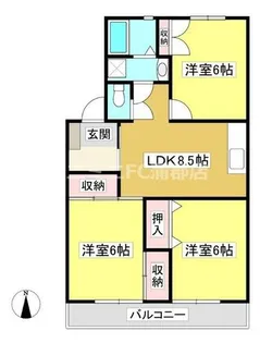 ハイツ三浦【201号室】の間取り