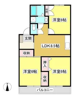 ハイツ三浦【201号室】の間取り