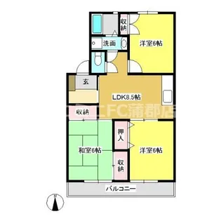 ハイツ三浦【203号室】の間取り