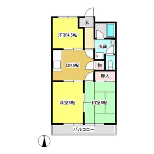 サンハイツフジ【202号室】の間取り