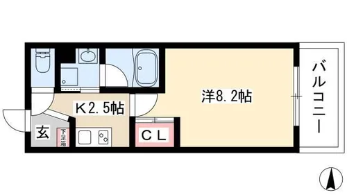 タウンライフ覚王山北【102号室】の間取り