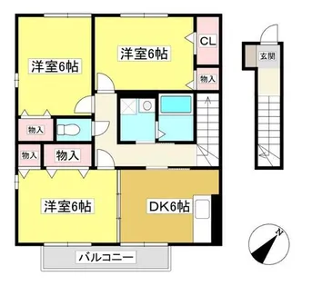 フルールC棟【2階】の間取り