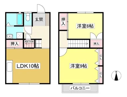 愛知県蒲郡市三谷町伊与戸【タウンハウス】の間取り