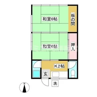 形原町下屋敷壁谷貸家【1階】の間取り