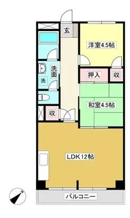 グリーンライフ山ノ沢【2C号室】の間取り