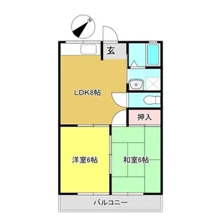 コーポソラガヤⅠ【103号室】の間取り