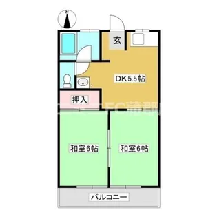 コーポオリンピア【202号室】の間取り