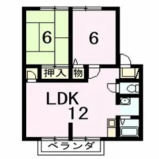 ユアハイツ【2階】の間取り