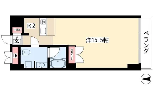 スクエア名駅南【211号室】の間取り