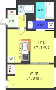 RESTATE札幌西【1階】の間取り