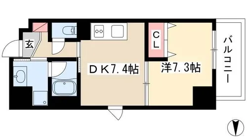 ディアコート白川【7階】の間取り
