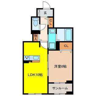 ラ・グリシーナ【1階】の間取り