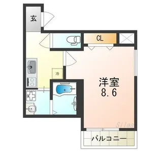 フジパレス鳳中町ノース【1階】の間取り