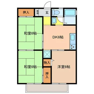 リバーサイドハイツ【2階】の間取り