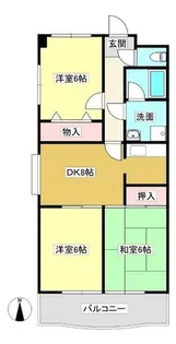 グリーンガーデン広畑【2C号室】の間取り