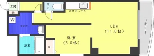 プルミエール札幌【9階】の間取り
