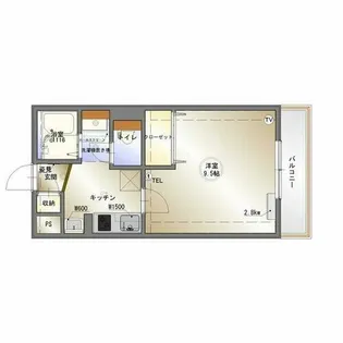 Comodo Motoyama【1階】の間取り