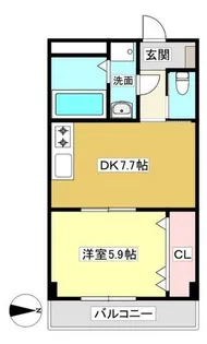 グランデージ富士【102号室】の間取り