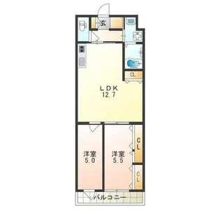 ステラウッド古室【1階】の間取り