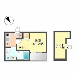 ヴァンクール中小田井【101号室】の間取り