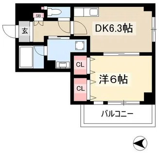 ガーディアン千代田【401号室】の間取り