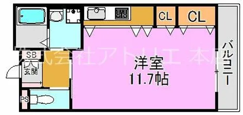 ガーデンサイドゆうゆう【2階】の間取り