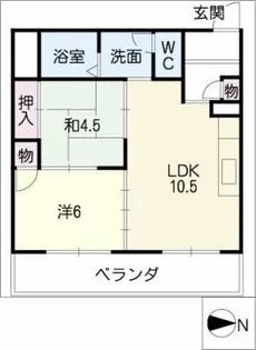 ヴィレッジ広和【3階】の間取り