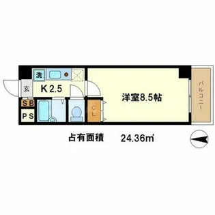 Aフラット高野【2階】の間取り