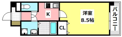 カサルテ吹田青葉丘【2階】の間取り