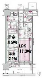 プレサンスロジェ金山駅前【9階】の間取り