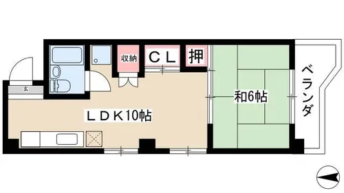 第7スカイビル【2階】の間取り