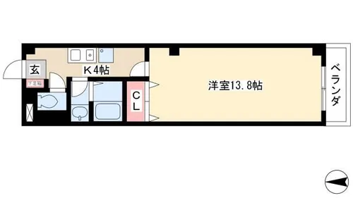 センチュリーパーク広住町【6階】の間取り