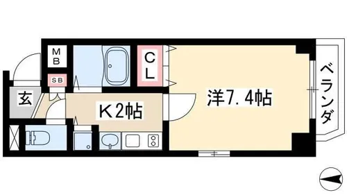 プレサンス桜通り葵【0704号室】の間取り