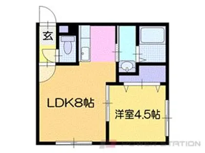 プリオール恵庭【1階】の間取り