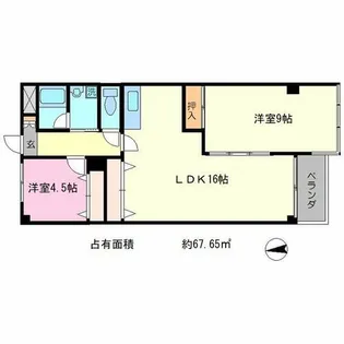 カストルム洛北【4階】の間取り