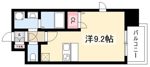 プレサンス名古屋STATIONアライブ【1302号室】の間取り
