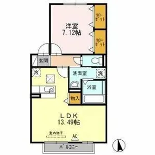 サンパルク【1階】の間取り