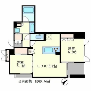 ジオエント御所北寺町通【1階】の間取り