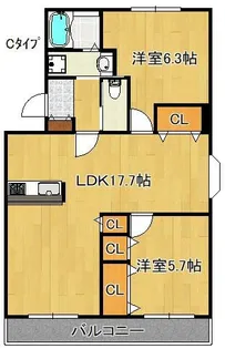 コスモ二色Ⅲ【3階】の間取り