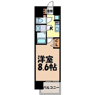 プレサンス大須観音ディオ【10階】の間取り