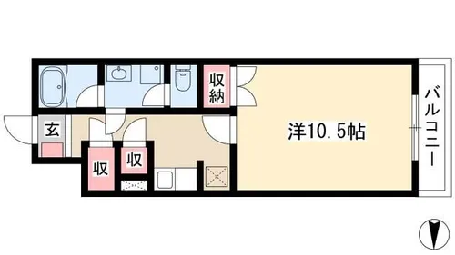 メゾンドール上泉【2階】の間取り